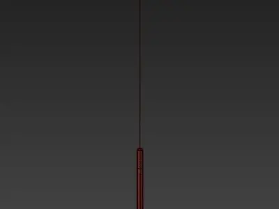 CASCADIA modern pendant light - gold 3D model