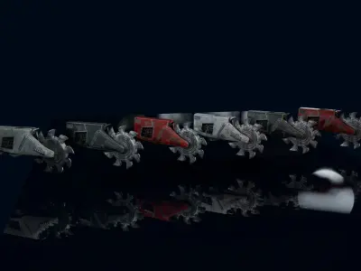 Sci-Fi Saw Low-poly 3D model