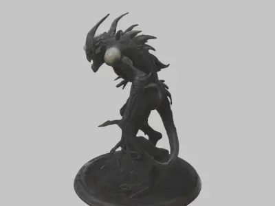 Alien Creature Monster Figure Low-poly 3D model