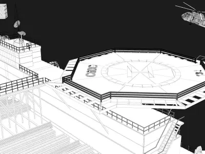 TransOcean Legend Oil Platform 3D model