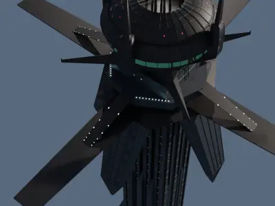 Grand Republic Medical Facility on Courusant Low-poly 3D model