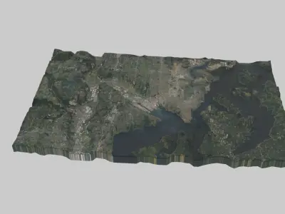 Tacoma City Low-poly 3D model