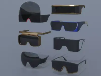 Fashion Sci fi glasses pack x7