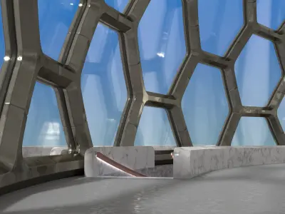 Hexagon dome park 3D model