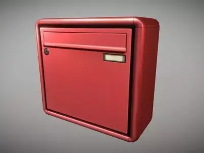 Mailbox 1 - Very Low-Poly Version  Low-poly 3D model