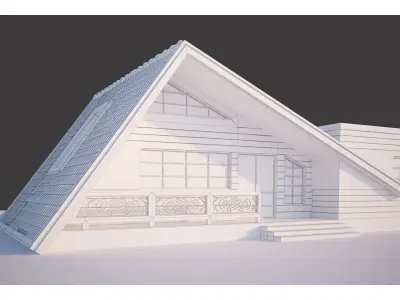 bungalow  Low-poly 3D model