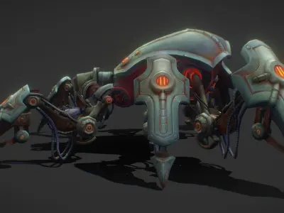 Sci Fi vehicle Spider Low-poly 3D model