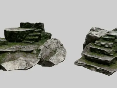 Altar Set of steps Low-poly 3D model