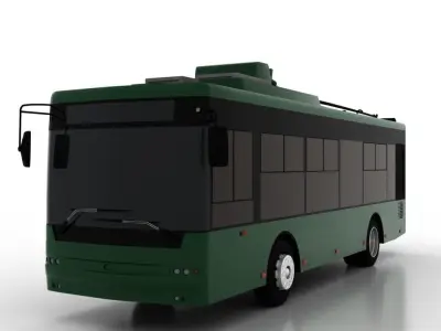 Trolleybus Bogdan T60111 Low Low-poly 3D model