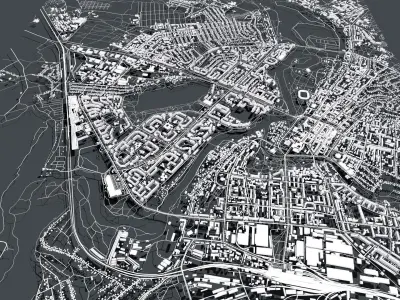 Cityscape Sumy Ukraine 3D model