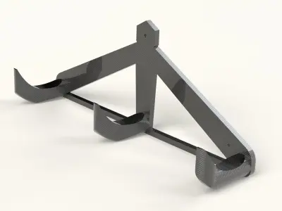 Hanger metal rack with two hooks 3D print model