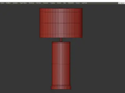  Grace Gold Table Lamp with Fabric Shade Low-poly 3D model