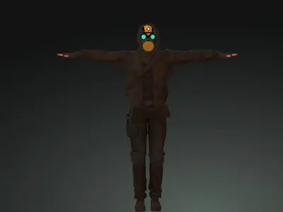 Sci-fi Realistic  and Rigged Character Game Ready 3D model 3D model