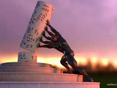 Save Iraqi culture monument   Low-poly 3D model