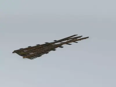 Eco Rail N/Gauge Cross Over Old Steam Days Free 3D model