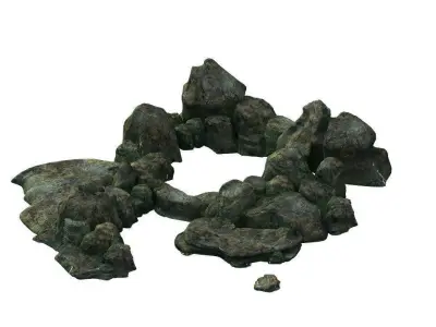 Game model - the size of stone dry grove 3D model