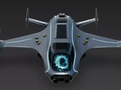 Lightweight Reconnaissance Drone Low-poly 3D model