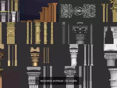 decoration archetual 3D Model Pack