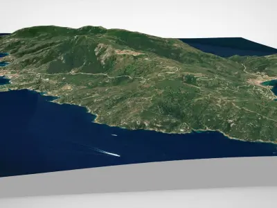 Island Giglio Italy 3D model