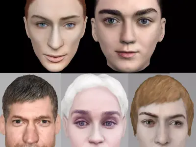 Game of Thrones pack Daenerys Cersei Arya Jamie Sansa 3D model