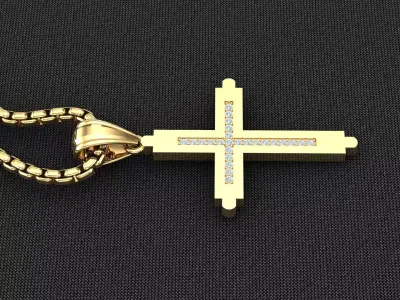 Cross Light Gold 3CP096 3DM STL 3D model