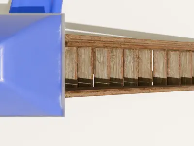 Playground castle with a slide Low-poly 3D model