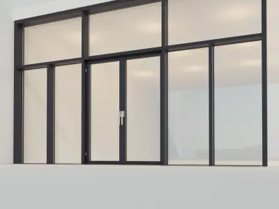 Panoramic glazing Stained glass 20 Low-poly 3D model