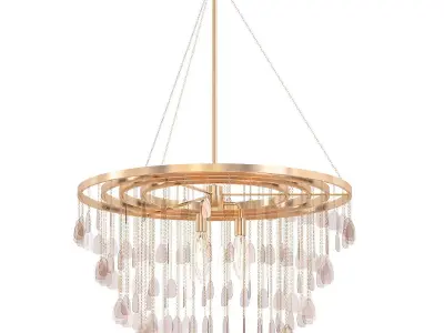 Camille savoy house crystal chandelier in gold 3D model