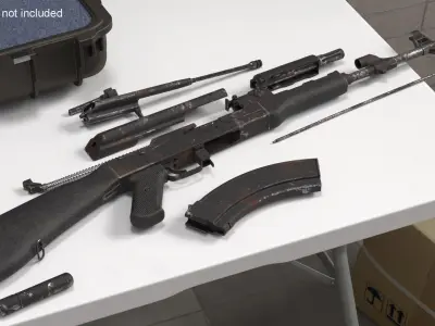  AK 47 Disassembled Rusty 