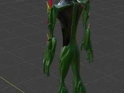swampfire from ben 10 3D model