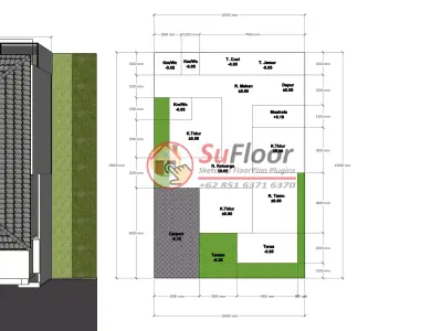 House 10x15m code 513 - Sketchup 3D model 3D model 3D model