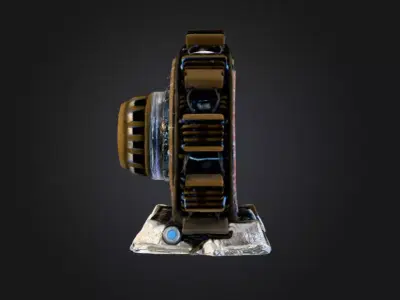 Quantum Rift Gate Portal Low-poly 3D model