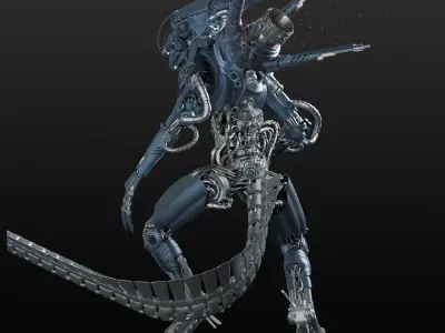 Mecha Xenomorph Alien 3D model