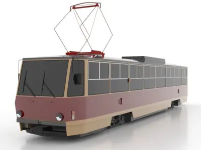 Tatra T6B5SU Low Low-poly 3D model