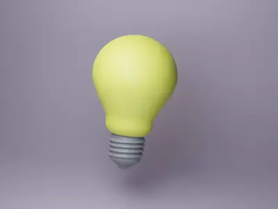 simple bulb Free low-poly 3D model