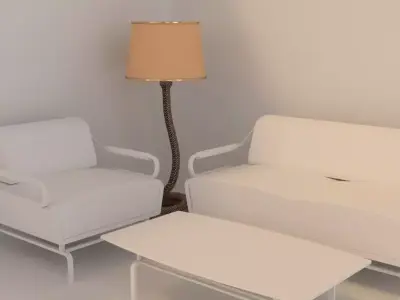 Corner Snake Lamp 3D model