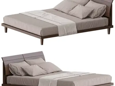 Giorgia Modern Wooden Platform Bed  3D model