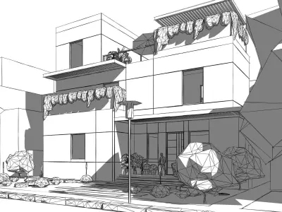 Revit 3d models for a villa designed in Kuwait  3D model