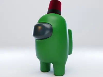 Among Us Fez Character 3D model