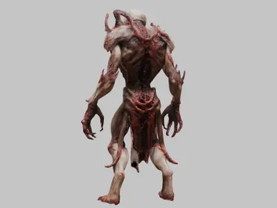 Sci-Fi DEad Demon 3D Model Low-poly 3D model