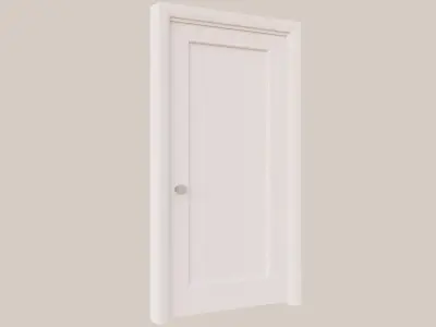 Single-Inset Interior Door 3D model