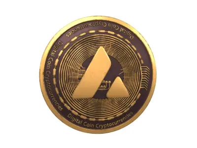 Avalanche Coin v3 002 Low-poly 3D model