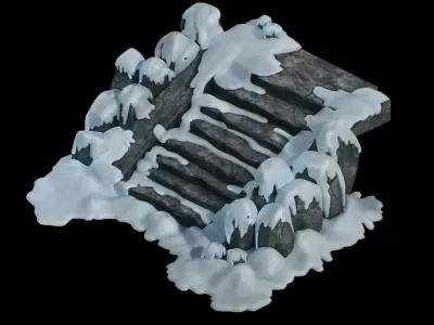 Kunlun Snow Mountain - Stone Ladder 69 3D model