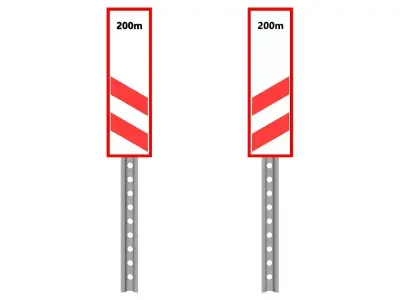 railway level crossing 200m 3D model