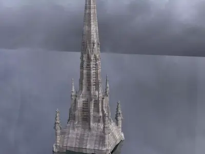 Dark Fantasy Tower Top 3D model