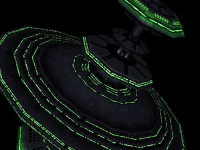 3DRT - Space Stations Pack Light Low-poly 3D model