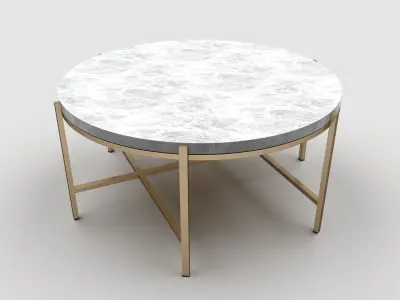 Sunpan Coffee Table - Round Low-poly 3D model