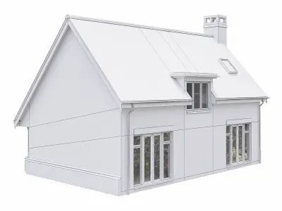 Neighborhood Houses P32 Low-poly 3D model