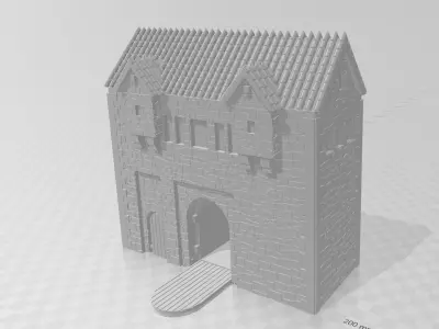 Medieval Gate for wargaming 3D print model