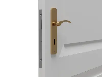 Interior Door Classic double Low-poly 3D model